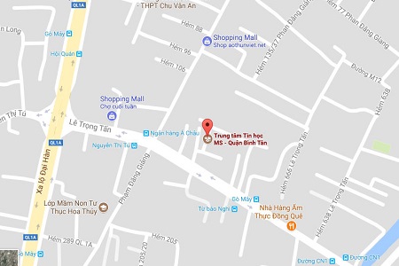 Địa chỉ cơ sở 1 của trung tâm tin học VT